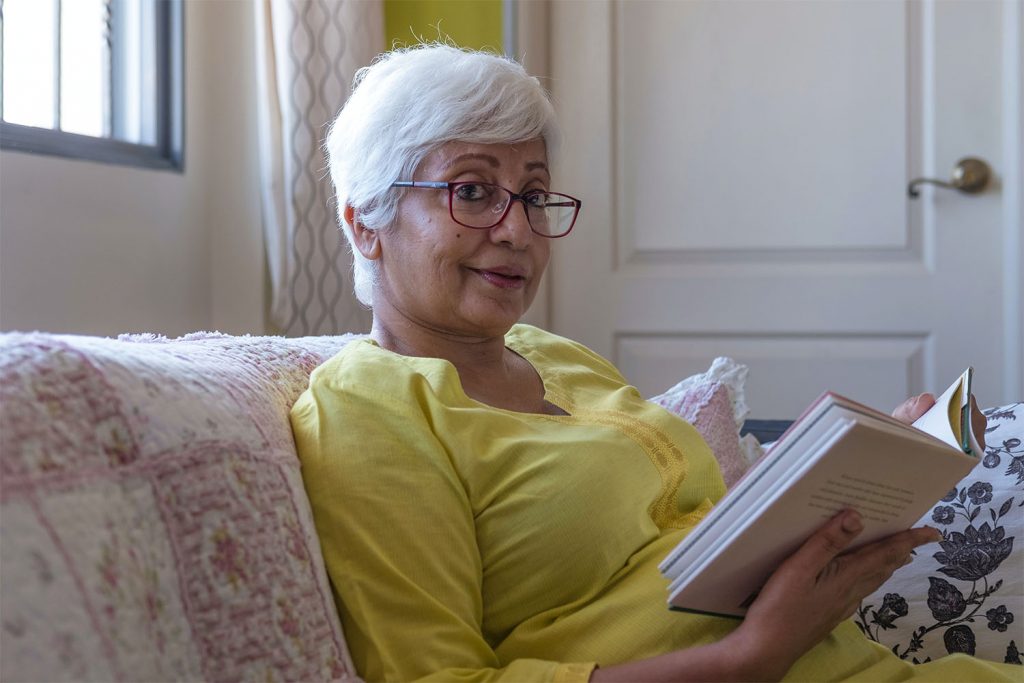 lady holding a book